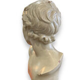 Bust of eros in glazed terracotta