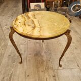 Bronze and marble side table