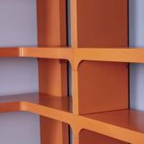 Vintage 1970s plastic corner bookcase designed by Olaf Von Bohr for Kartell