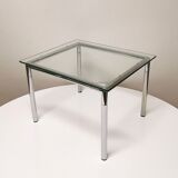 Table d'appoint en chrome et verre, 1979