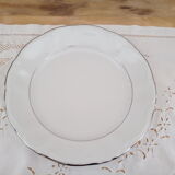 Kronester Bavaria white porcelain round dish and silver ledé