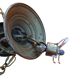 3-branched empire chandelier in bronze