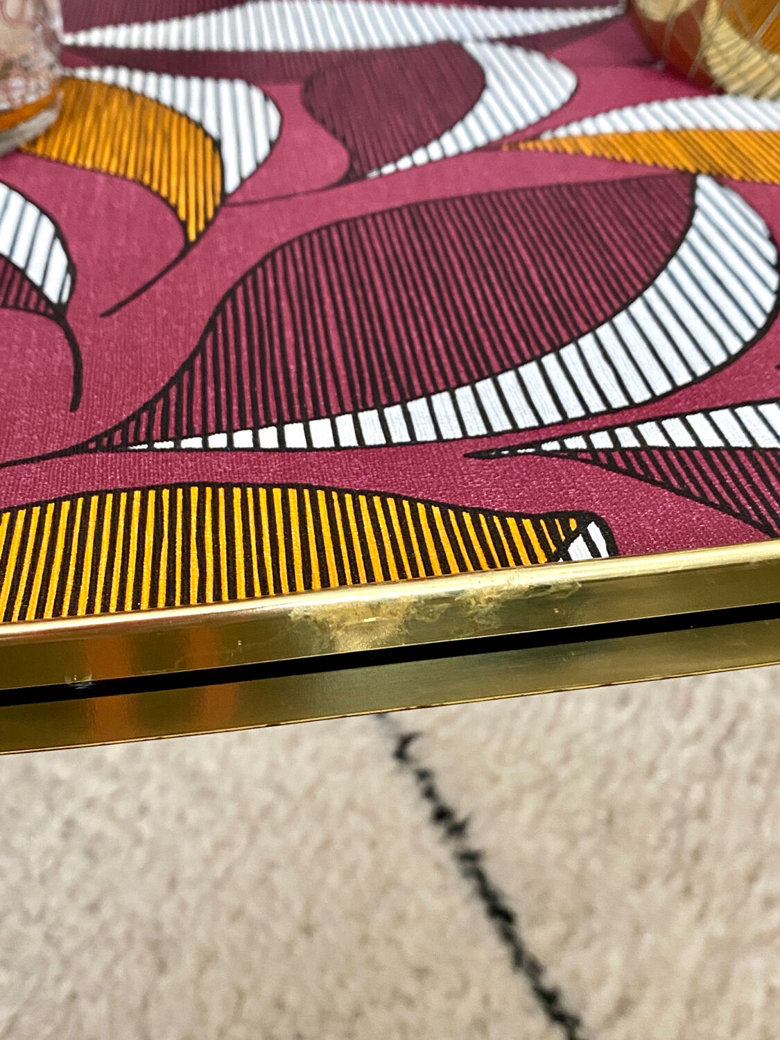 Vintage coffee table legs compass