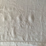 Monogrammed damask table runner