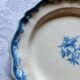 Large white and blue Marseille earthenware plate