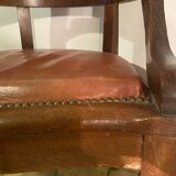 Fauteuil cuir ancien