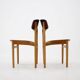 1960s Set of 6 Børge Mogensen Model 122 Oak and Teak Dining Chairs for Søborg Møbelfabric, Denmark