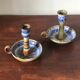 Pair of ceramic candle holders 1960 Roland Moreau