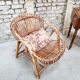Armchair basket adult wicker curly