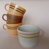 4 Sarreguemines breakfast cups