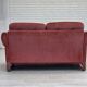 1980s, Scandinavian 2-seater sofa, pink furniture velour.