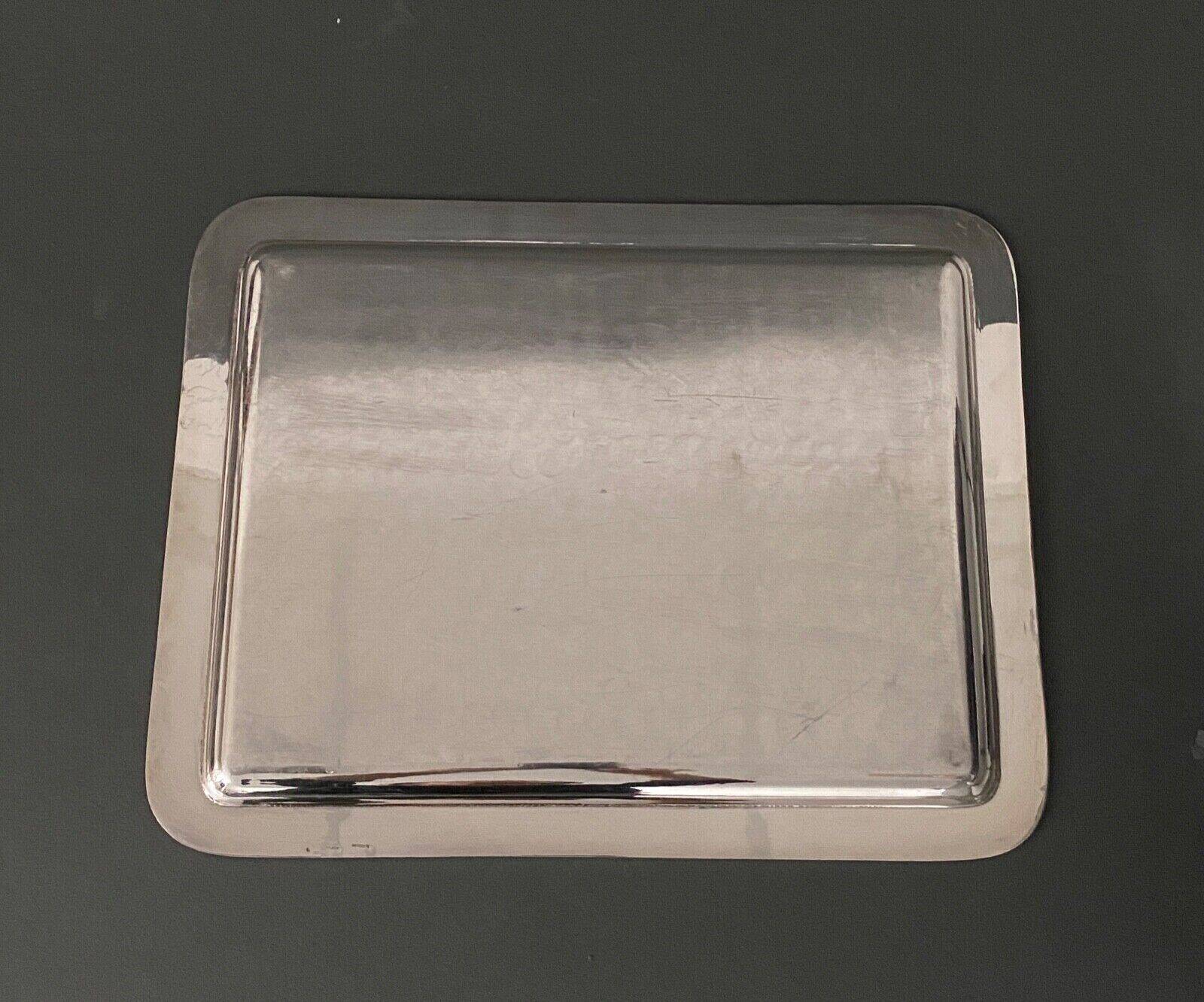 Louis XVI style silver metal tray late 19th century Plateado Orbisa