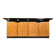 Vintage lacquer and burl wood credenza, 1980s