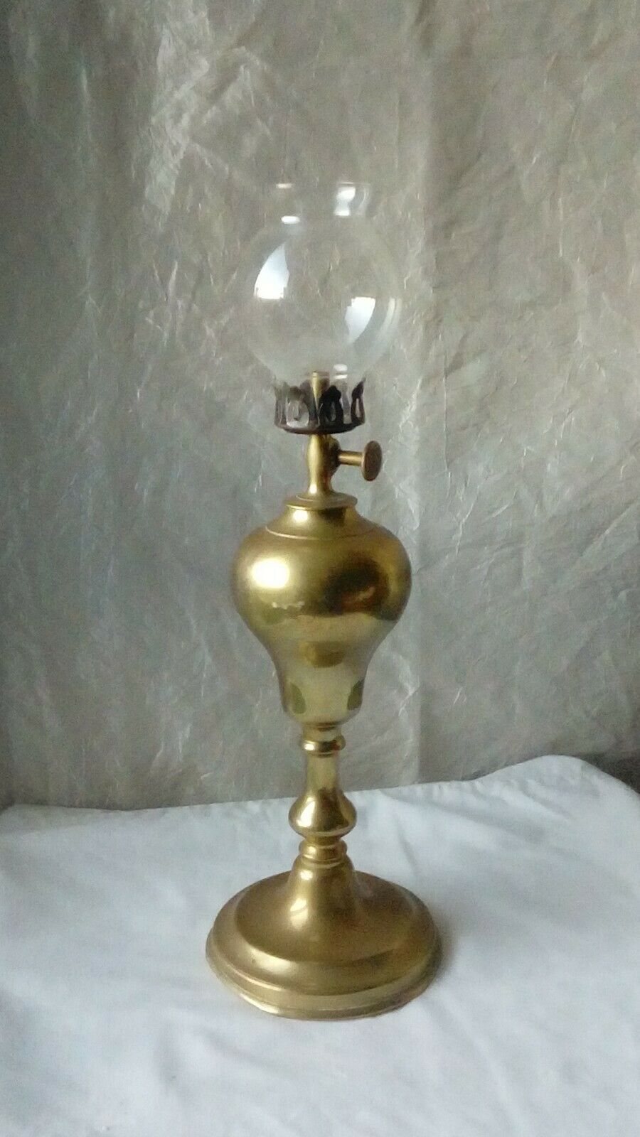 Copper oil lamp gardon pigeon lamp end 19 eme