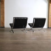 Pair of Barcelona chairs by Ludwig Mies van der Rohe for Knoll, 1960s.