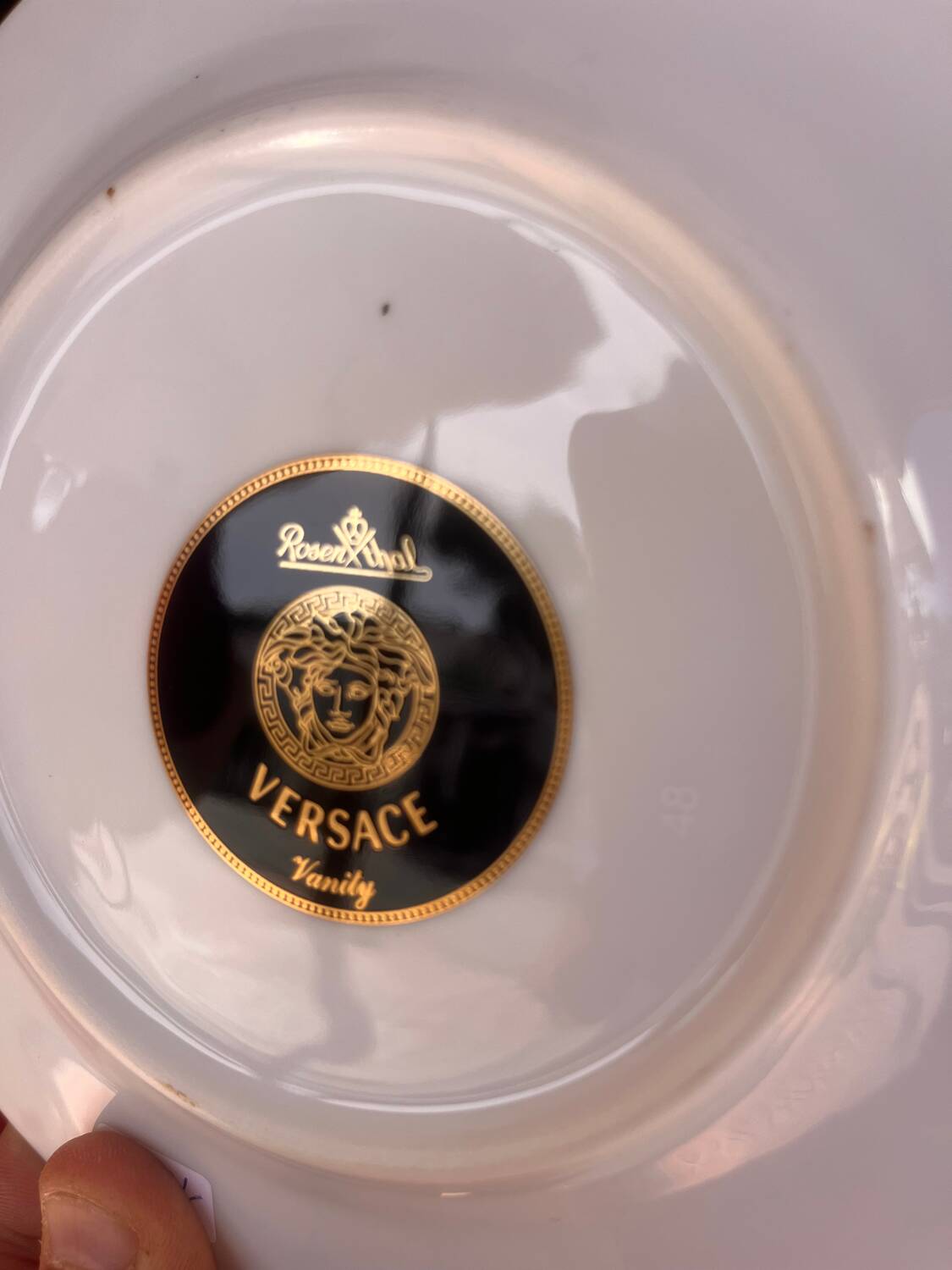 Rosenthal Versace vanity model plate