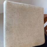 Teak and wool armchair