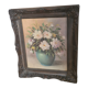 Old painting / oil painting by Mr. Weber (waber?) / flowers