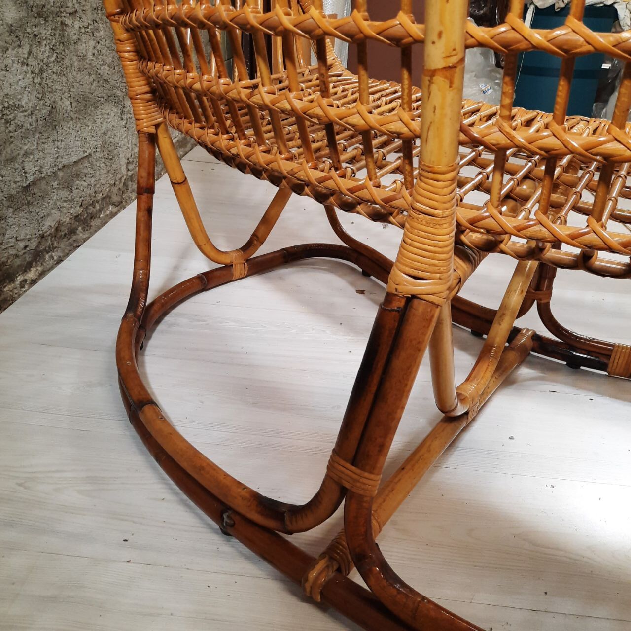 Living room - sofa, pair of armchairs - bamboo