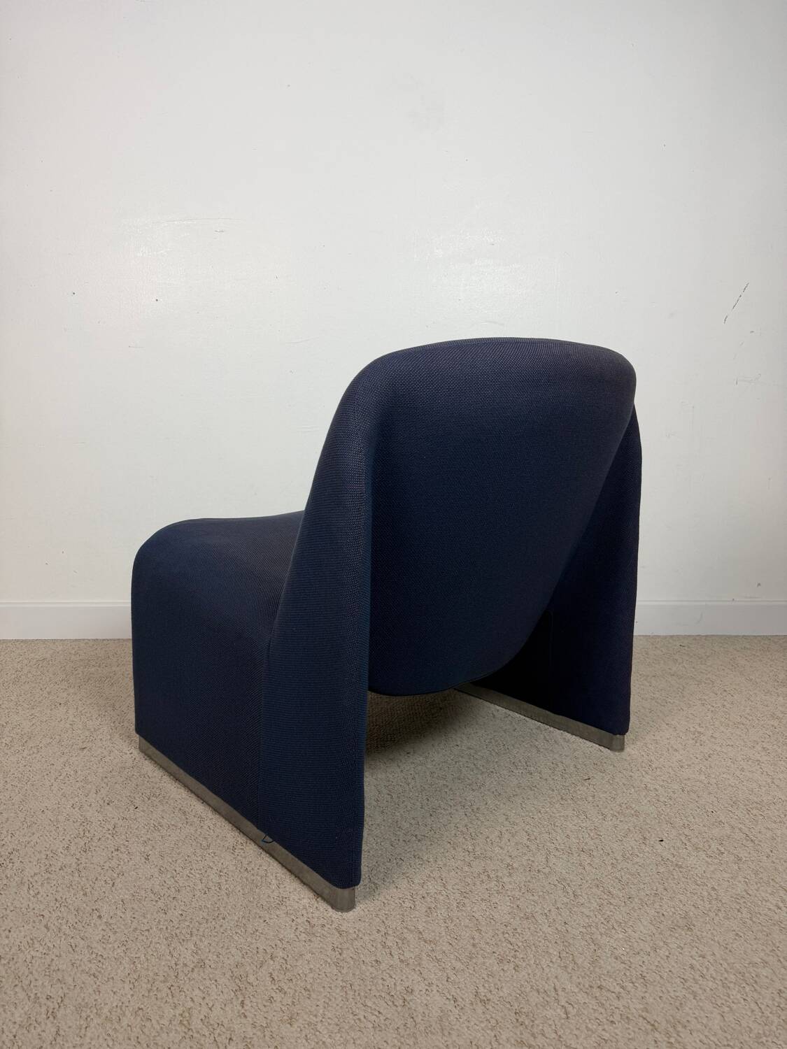 Alky armchair in blue fabric by Giancarlo Piretti for Anonima Castelli