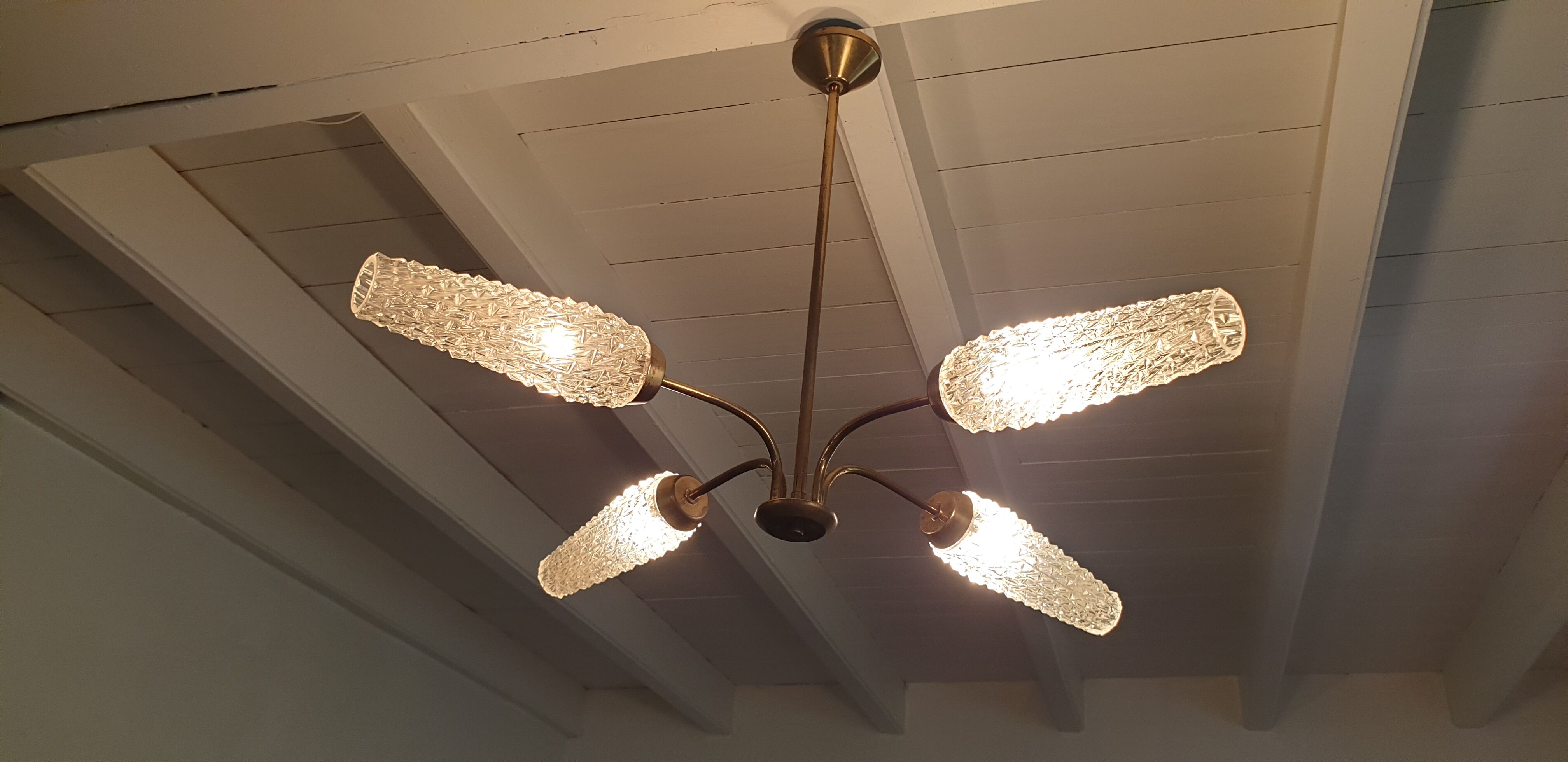 Vintage four-branch chandelier