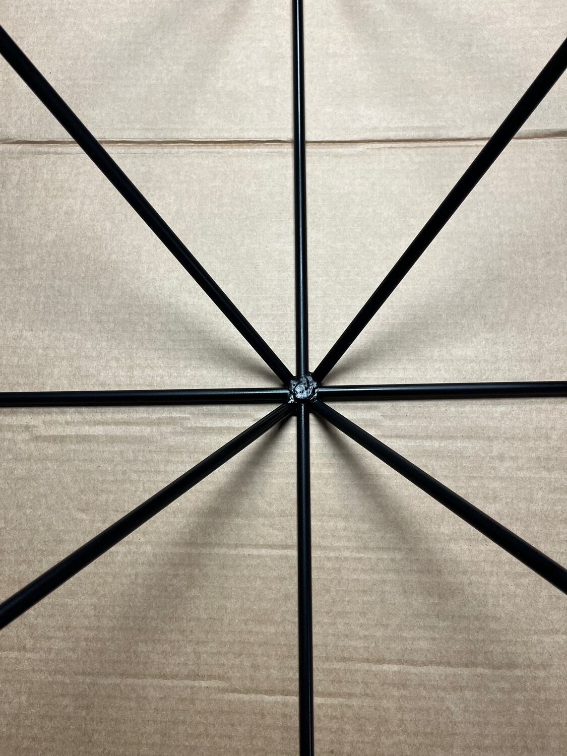 Alanda-style glass and steel coffee table from 1990.