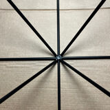 Alanda-style glass and steel coffee table from 1990.