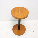 Table d’appoint ronde en bois de cerisier art déco, bohême, années 1930