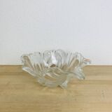 Vintage glass leaf salad bowl or fruit bowl