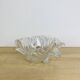 Vintage glass leaf salad bowl or fruit bowl