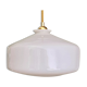 Vintage shade pendant lamp in white opaline