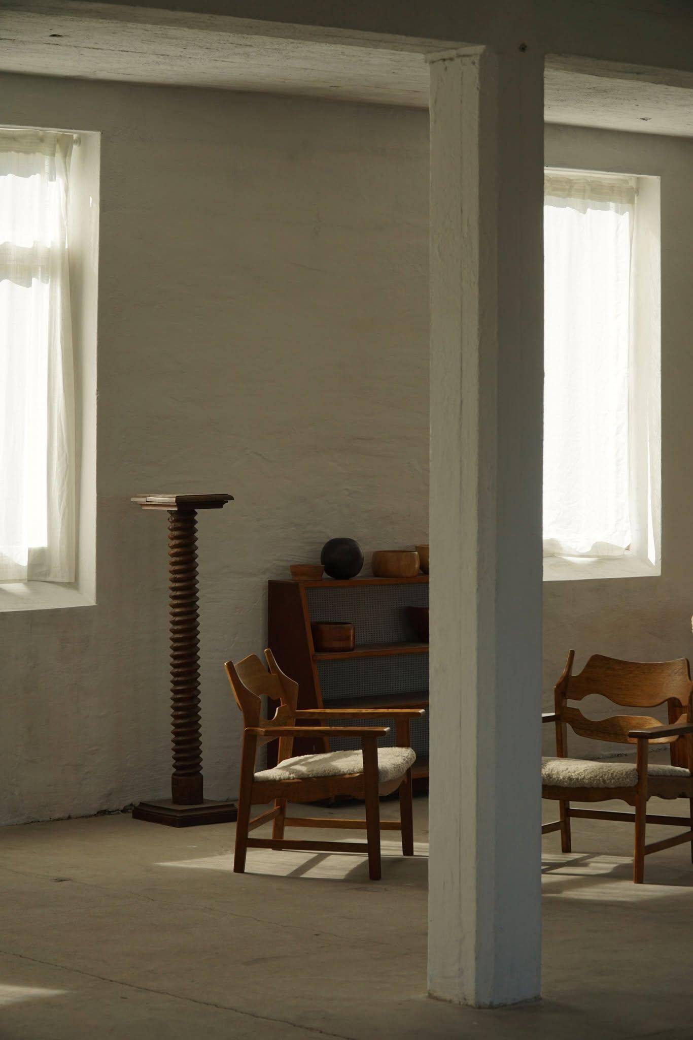 Henning Kjærnulf, Lounge Chairs "Razorblade", Danish design from the mid-century, 1960s.