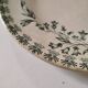 Antique ironstone plate with green floral decoration, circa 1900