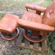 Ensemble fauteuil et repose pied stressless années 70/80