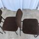 Chaises de salle à manger STOL Kamnik vintage (ensemble de 4) : tissu marron rétro des années 1970
