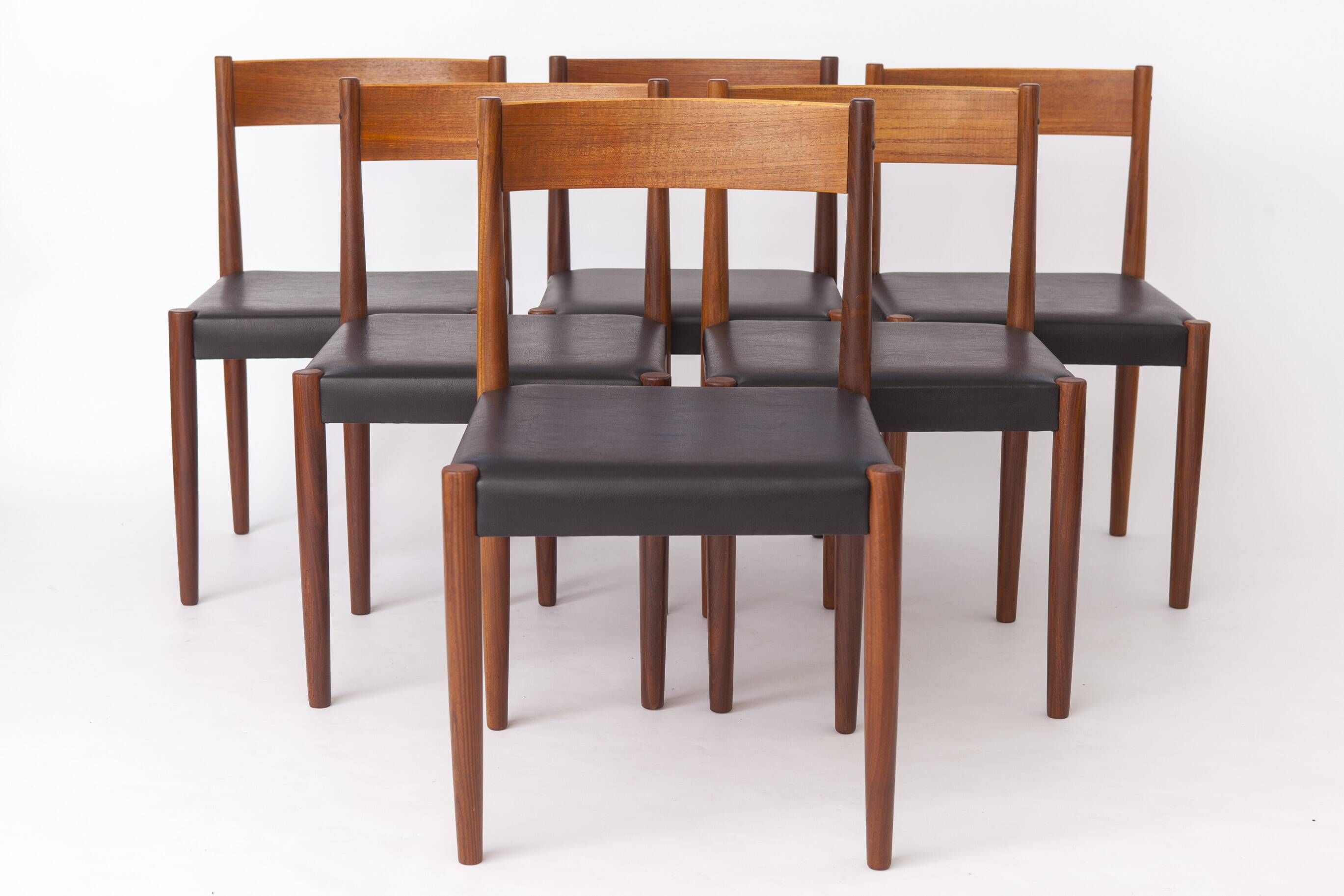 Set of 6 Poul M. Volther Teak Dining Chairs for Frem Røjle, Danish 1960s