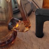 Amber glass carafe