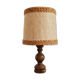 wood and jute table lamp, rustic chic