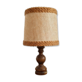 wood and jute table lamp, rustic chic