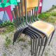 Six Mullca 510 school chairs with tapered legs