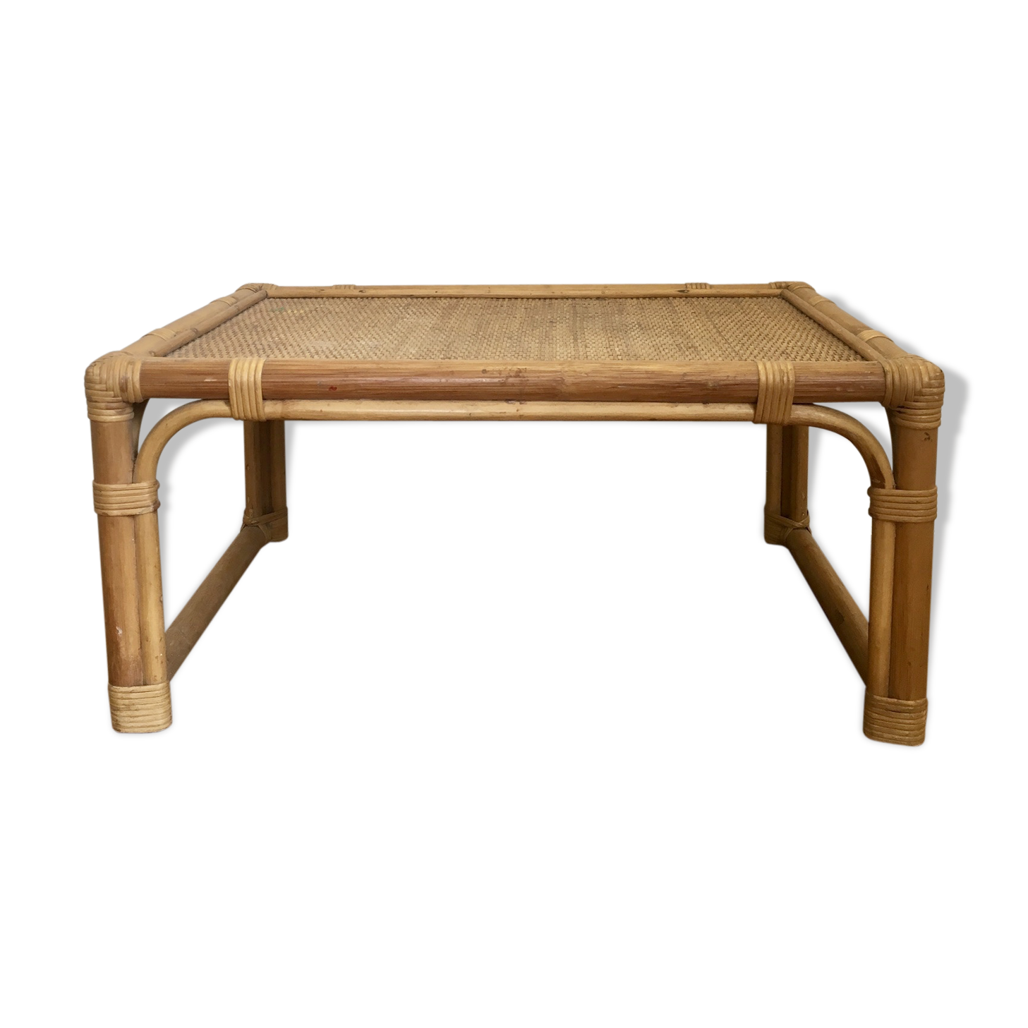 Vintage rattan coffee table
