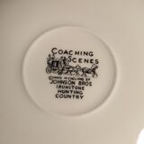 Johnson bros coaching scenes glossy porcelain dessert flat plates diameter: 18,18cm, 8 p