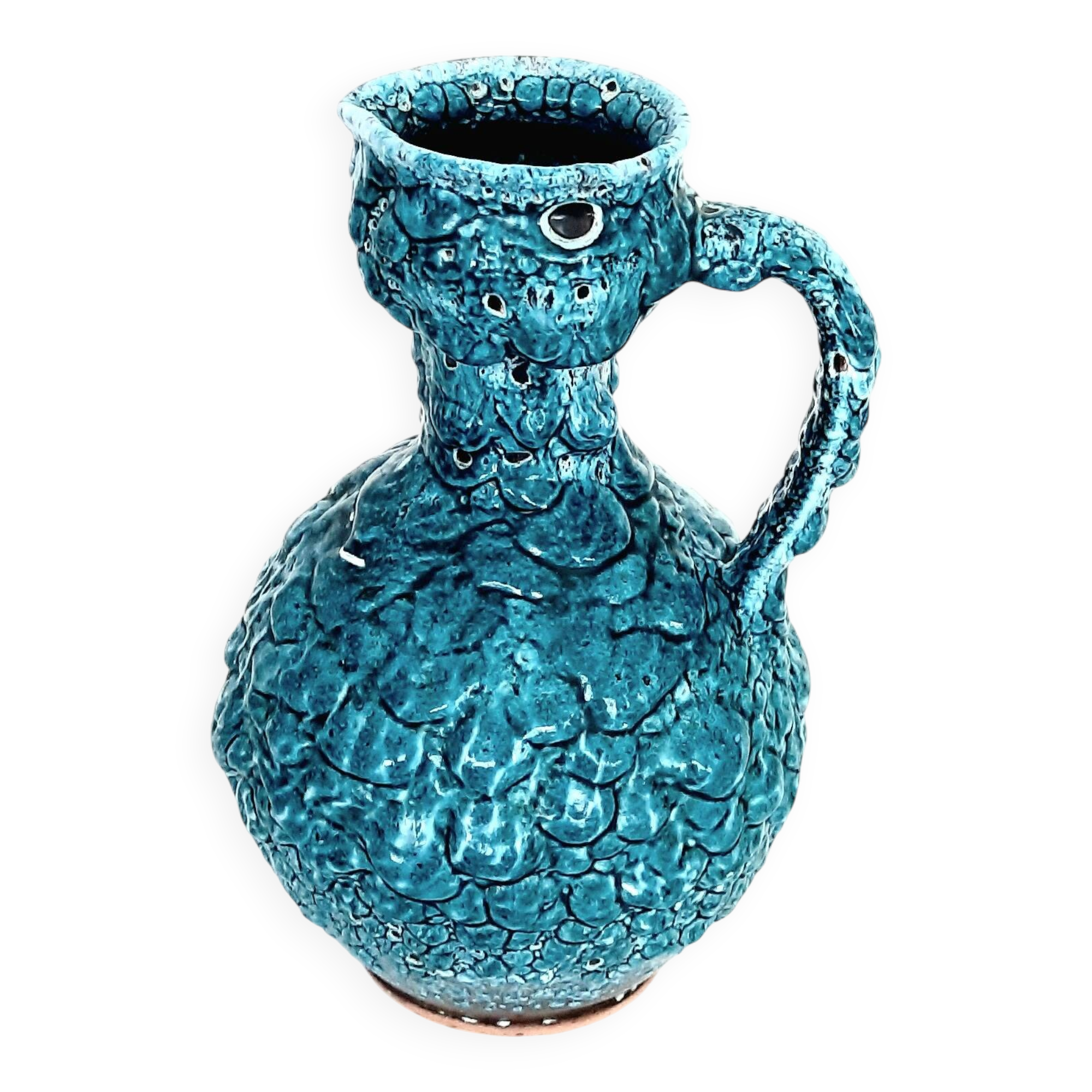 Ceramic vase with glacier glaze, 1950s-60s