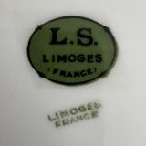 Set of three deep plates Limoges L.S. Floral Belle Époque decoration