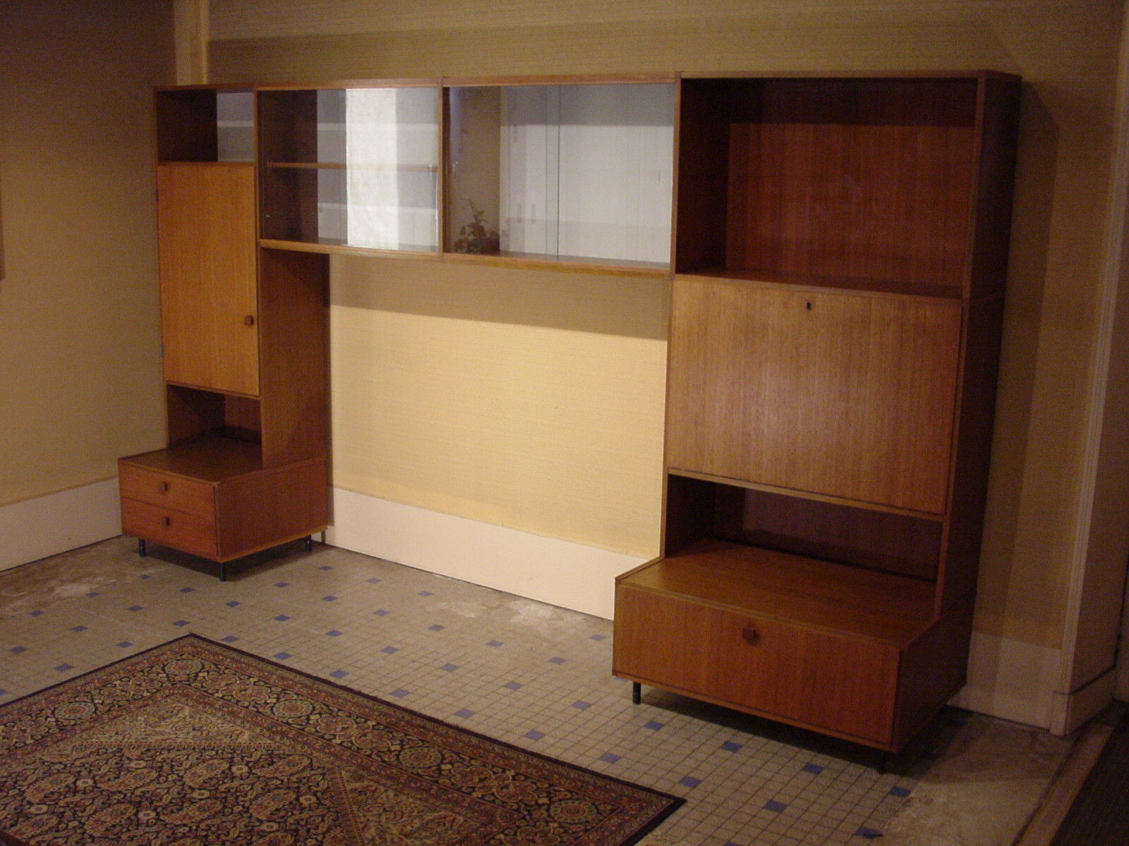 Vintage teak library