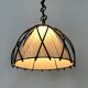 Louis Sognot rattan and bamboo pendant light. 1950s