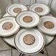 set of 6 flat plates Sarreguemines model "Nomeny" art deco 30s