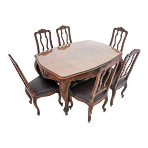 Table et 6 chaises, France, vers