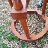 Empire style pedestal table with marble top