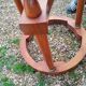 Empire style pedestal table with marble top